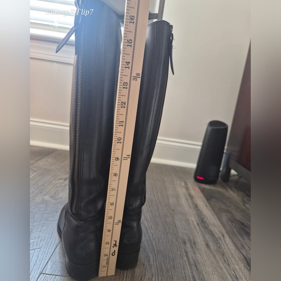 Cole Haan Grand.OS Black Leather Tall Riding Boots Size 7.5 - Picture 6 of 6